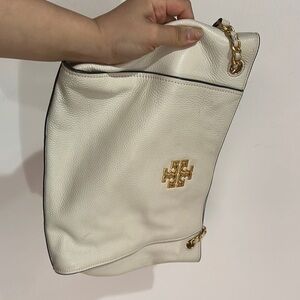 Tory Burch White Leather Shoulder Bag